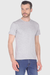 Мужская футболка "Vestco" хлопок (р-ры: M-10XL) серый меланж