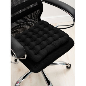 Сидушка-подушка для мебели с гречневой лузгой темп "Bio-Line" PSG25 черный