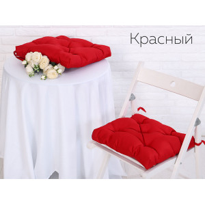 Набор подушек декоративных для стула файбер "Грета" красный 2 шт.