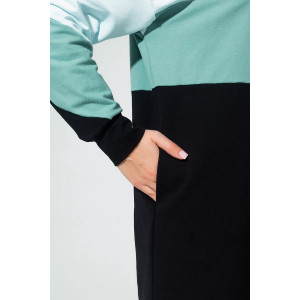 Толстовка-платье женское "Венди" футер 2-х нитка с лайкрой (последний размер) ментол 50,52