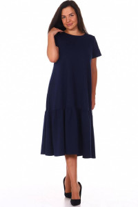 Платье женское "Блэк" футер 2-х нитка (последний размер) синий 48,52
