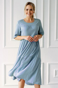 Платье женское "Дебора длинная" плательная ткань (последний размер) джинс 54