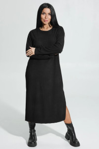 Платье женское "Алисия" кашемир лапша (последний размер) черный 54-56