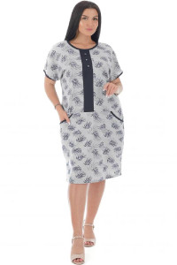 Платье женское "Феодосия" лакоста пике (последний размер) серый 52,56,62