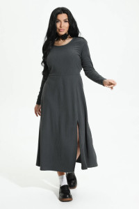 Платье женское "Дейзи" кашемир лапша (последний размер) графит 46