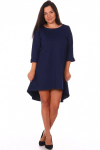 Платье женское "Алина" футер 2-х нитка (последний размер) синий 50
