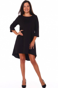 Платье женское "Алина" футер 2-х нитка (последний размер) черный 46