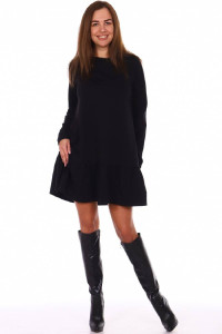 Платье женское "Асоль" футер 2-х нитка (последний размер) черный 44,48,50,56