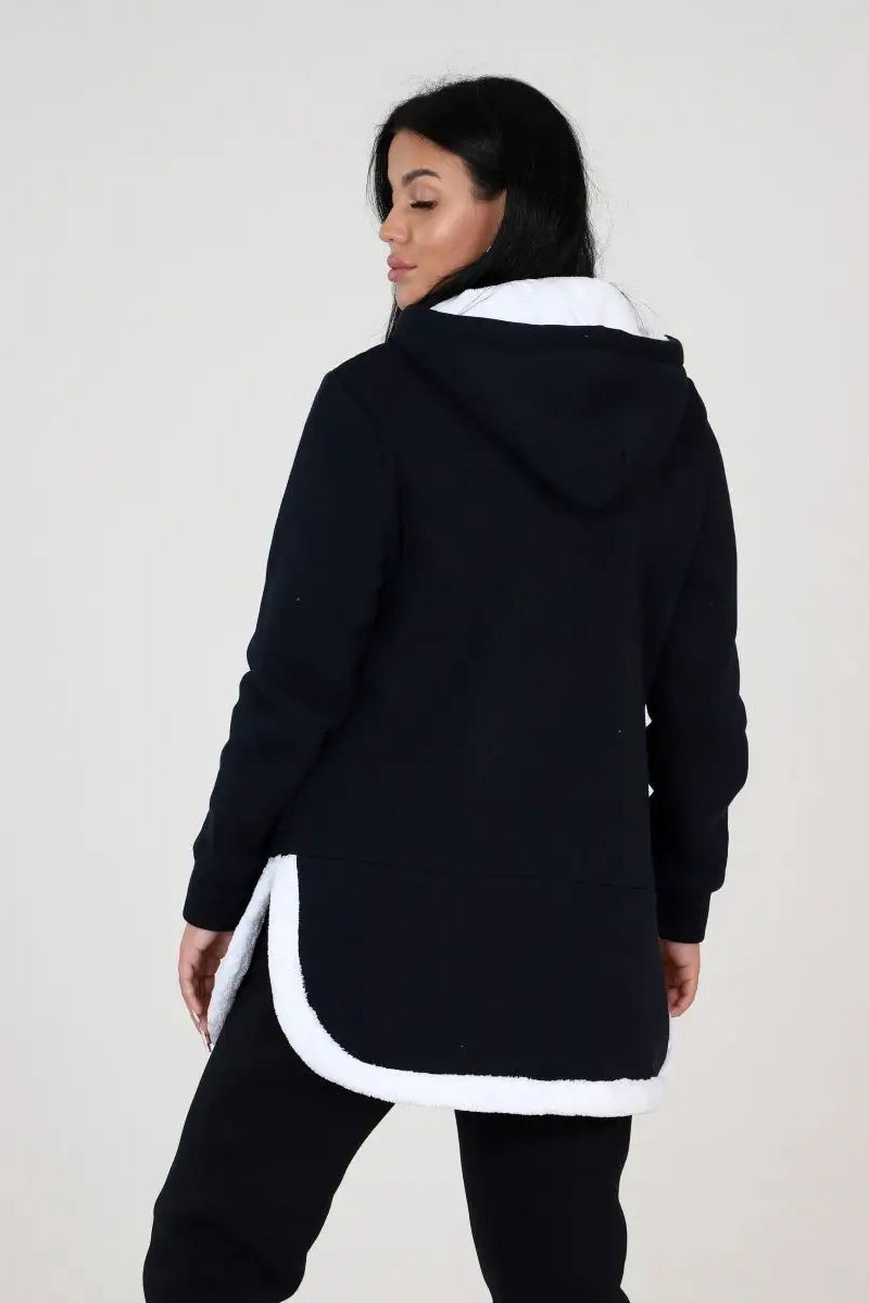 пальто из футера с начесом для женщин креативные