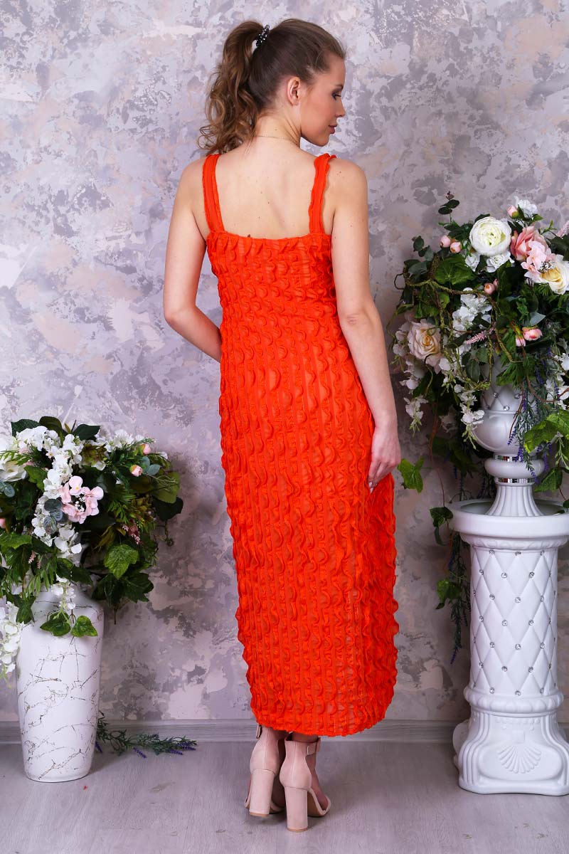 Дизайнерское платье в пол из шифона цвета бирюза в интернет-магазине Радэлия