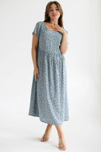 Платье женское "Фиджи" штапель (последний размер) ментоловый 48