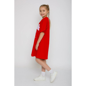 Платье детское "Шарлин-1" кулирка (р-ры: 98-128) красный