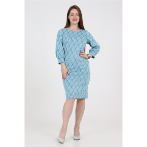 Платье женское ODIS-П433С/БИ трикотажный жаккард (последний размер) светло-бирюзовый 50,52