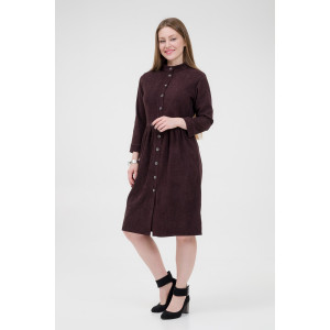 Платье-халат женское ODIS-П408-2К вельвет (последний размер) коричневый 46,50,52