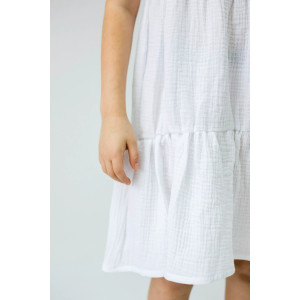 Платье детское "Моана-2" муслин (р-ры: 116-164) белый