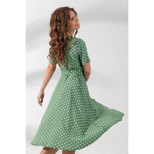 Платье женское "Денали-1" штапель (последний размер) зеленый 44