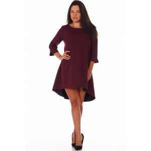 Платье женское "Алина" футер 2-х нитка (последний размер) бордовый 50