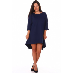Платье женское "Алина" футер 2-х нитка (последний размер) синий 50