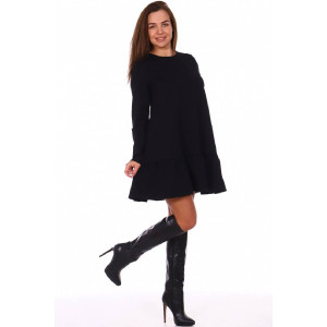 Платье женское "Асоль" футер 2-х нитка (последний размер) черный 44,48,50,56