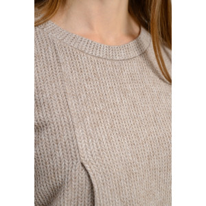 Пуловер женский ODIS-ПЛ17КА трикотаж (последний размер) капучино 52