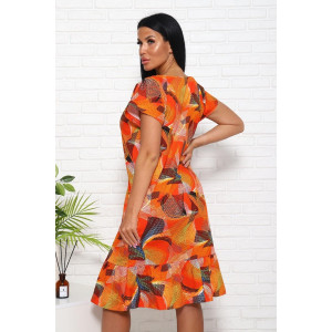Платье женское 00998 кулирка (р-ры: 46-56) оранжевый