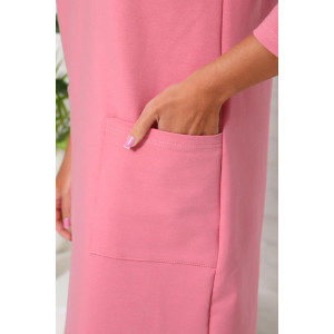 Платье женское 00997 футер с лайкрой (р-ры: 44-56) розовый