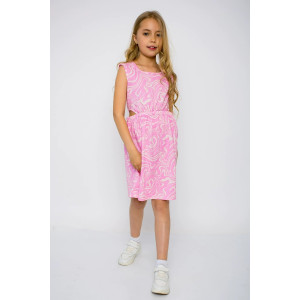 Платье детское "Рамина-2" кулирка (р-ры: 122-146) розовый