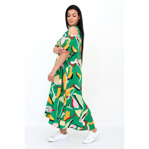 Платье женское "Манго З" трикотаж (последний размер) зеленый 58,60