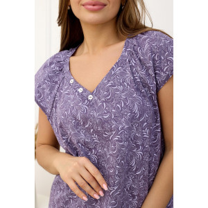 Сорочка женская "Нежность Ф" кулирка (последний размер) фиолетовый 56