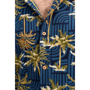 Рубашка мужская "Багамы" 2111-К кулирка (р-ры: 46-60) чернильный