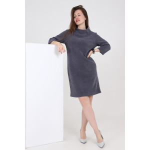 Платье женское ODIS-П270ГР трикотажный велюр (последний размер) графит 50