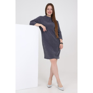 Платье женское ODIS-П270ГР трикотажный велюр (последний размер) графит 50