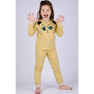 Пижама детская "Леопард" ПД-135 футер 2-х нитка с начесом (последний размер) 104