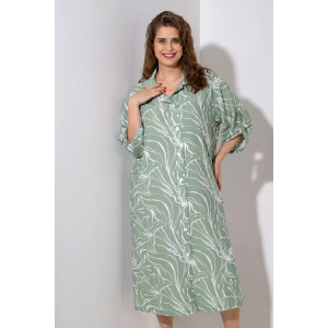 Платье женское "Устинья" плательная ткань (р-ры: 48-58) зеленый