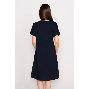 Платье женское "Желание" кулирка (последний размер) темно-синий 48,54