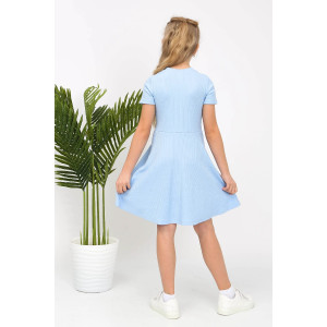 Платье детское "Эльвира-2" трикотаж (последний размер) голубой 134