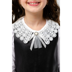 Блузка школьная "Афина" трикотаж (последний размер) белый 128-134