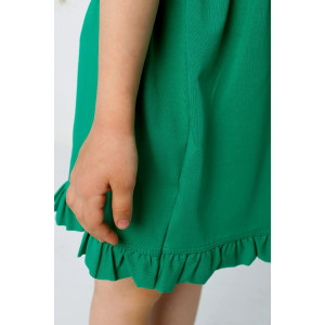 Платье детское "Равшана-4" кулирка с лайкрой (р-ры: 98-134) зеленый