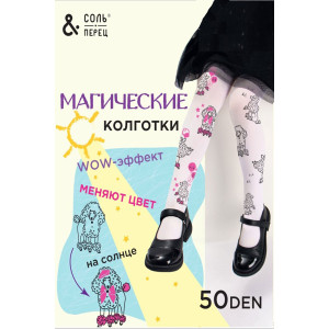 Колготки детские с магическим эффектом Sp1115D (р-ры: 98-140) белый