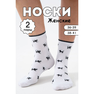 Носки женские "Кошки" - упаковка 2 пары