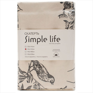 Скатерть "Simple Life" саржа "Гарден графит"