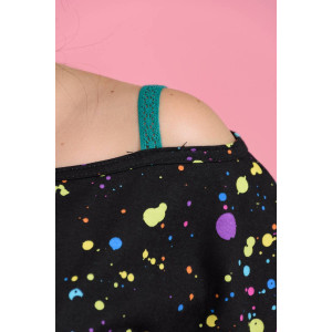 Костюм двойка женский с шортами №30518 кулирка (последний размер) черный 42,46,50 Костюм двойка женский с шортами №30518 кулирка (последний размер) черный 42,46,50