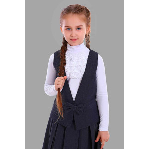 Жилет школьный "Вероника" полиэстер+вискоза (последний размер) серый 38 Жилет школьный "Вероника" полиэстер+вискоза (последний размер) серый 38