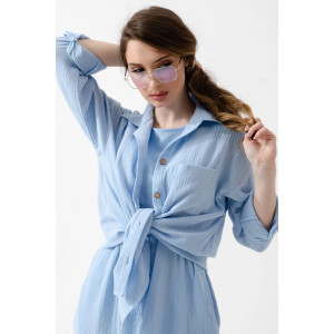 Рубашка женская "Муслин" 2315-Мус муслин (р-ры: 44-54) голубой Рубашка женская "Муслин" 2315-Мус муслин (р-ры: 44-54) голубой