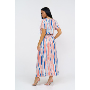 Платье женское "Ассоль" штапель (р-ры: 44-56) волна коралл Платье женское "Ассоль" штапель (р-ры: 44-56) волна коралл