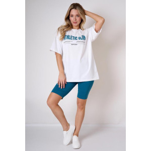 Костюм двойка женский "Шейла Б" фулайкра (р-ры: 44-58) белый-индиго Костюм двойка женский "Шейла Б" фулайкра (р-ры: 44-58) белый-индиго