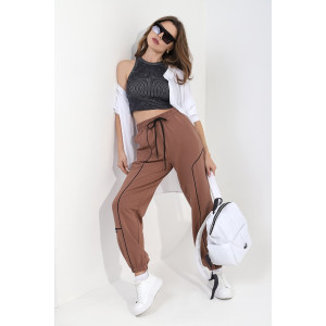 Брюки женские "Сияние стиля-1" футер 2-х нитка с лайкрой (р-ры: 44-54) шоколадный Брюки женские "Сияние стиля-1" футер 2-х нитка с лайкрой (р-ры: 44-54) шоколадный