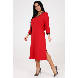 Платье женское ПлФ-2036 футер (последний размер) красный 46,48,54 Платье женское ПлФ-2036 футер (последний размер) красный 46,48,54