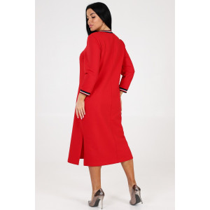 Платье женское ПлФ-2036 футер (последний размер) красный 46,48,54 Платье женское ПлФ-2036 футер (последний размер) красный 46,48,54